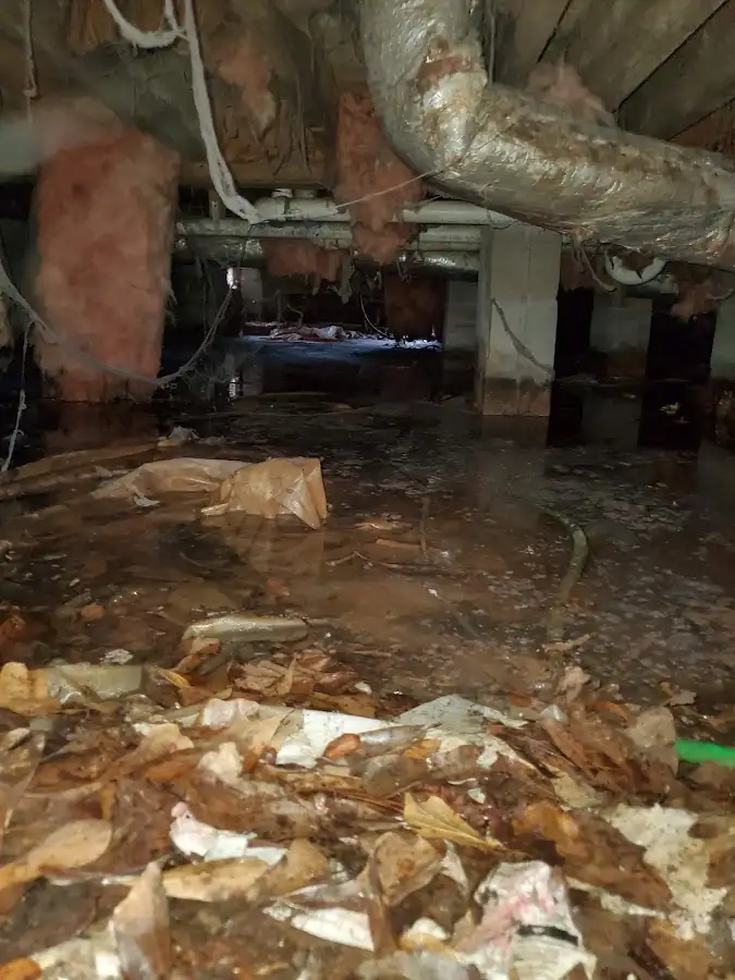 Crawl space flood assessment for Commercial Water Damage Restoration in Arcadia